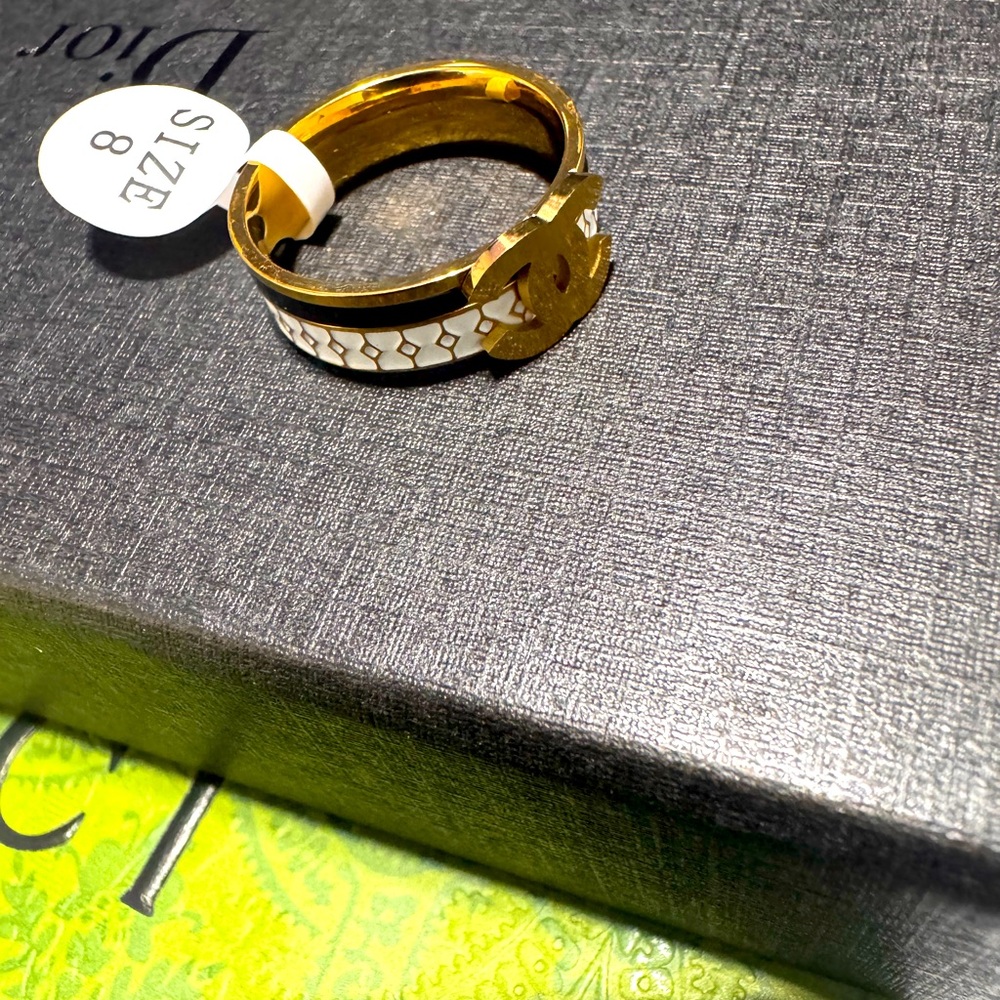Chanel Style Stainless Ring Size 6,7,8